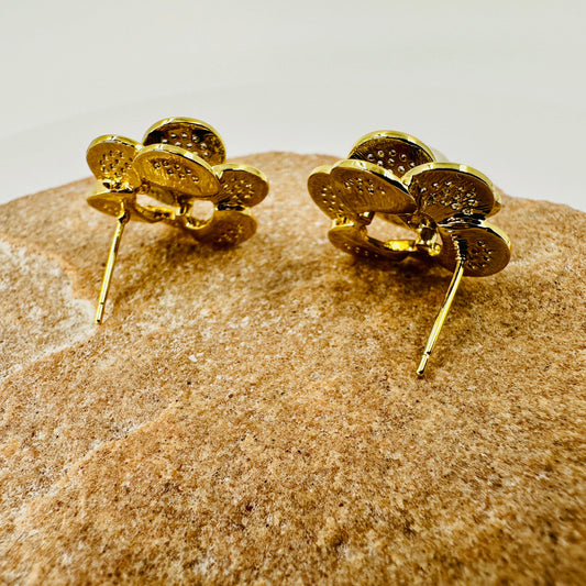 Close-up of 925 sterling silver post