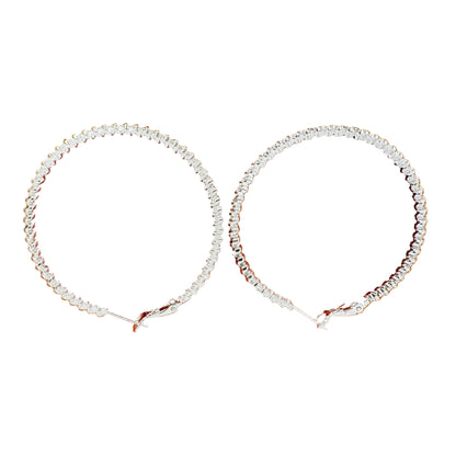 Side view showing depth and curvature of woven hoop earrings Fugugemz
