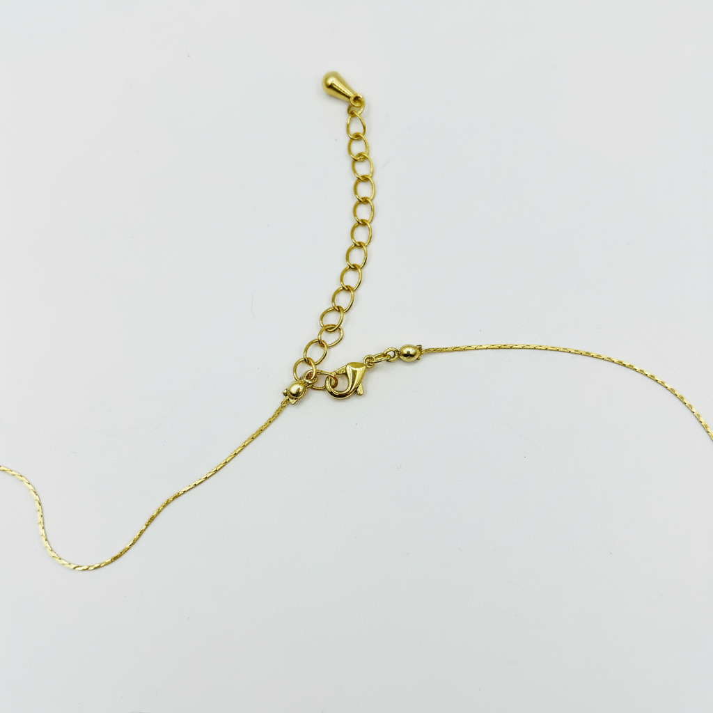 Gold chain necklace with lobster clasp