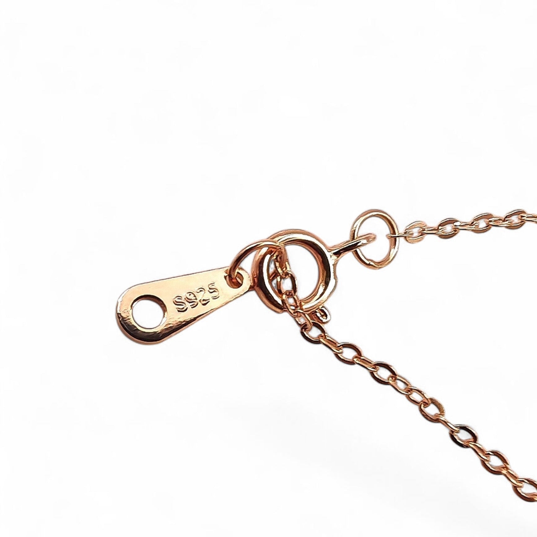 Rose gold bracelet with clasp 925
