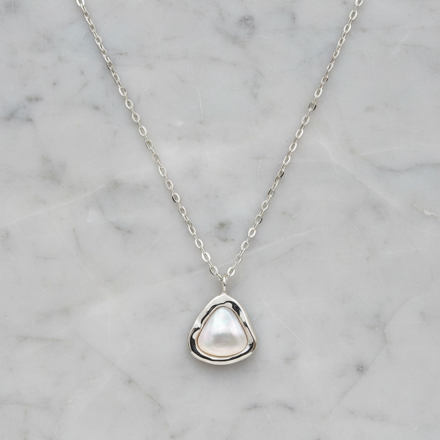 triangle pendant and silver casement
